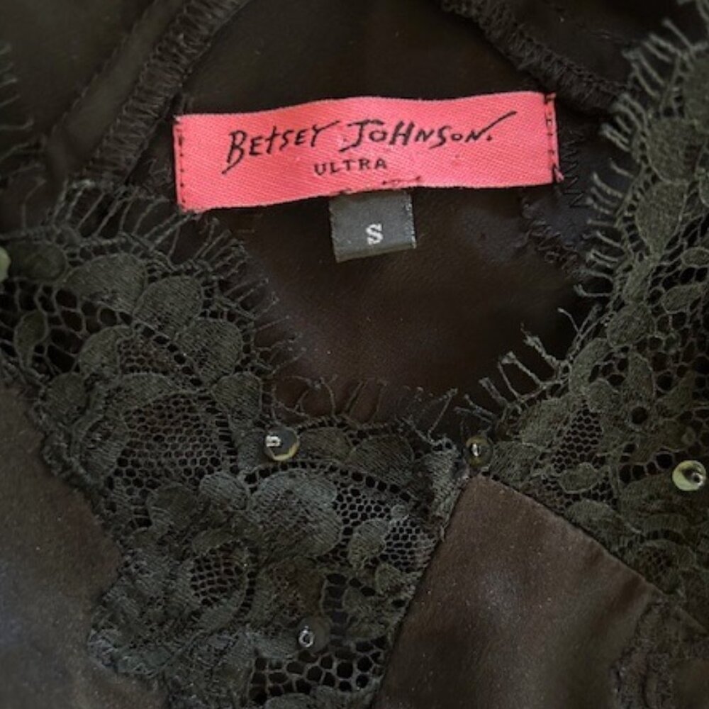 ***SOLD***Vintage Betsey Johnson Hollywood Ultra Silk Lace Midi Dress - Picture 13 of 13